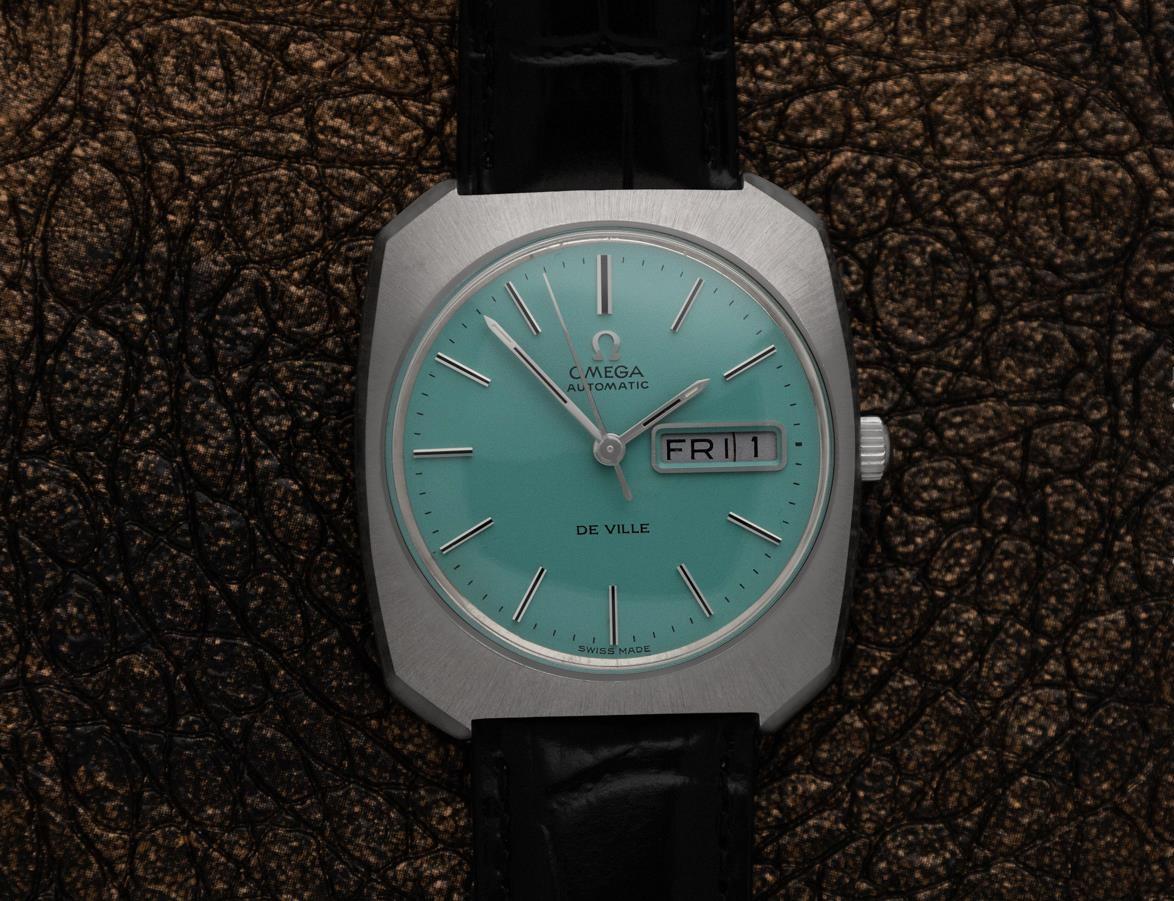 1970 Omega De Ville Vintage Large Mens Automatic Classic Retro Watch - SS For Sale 4