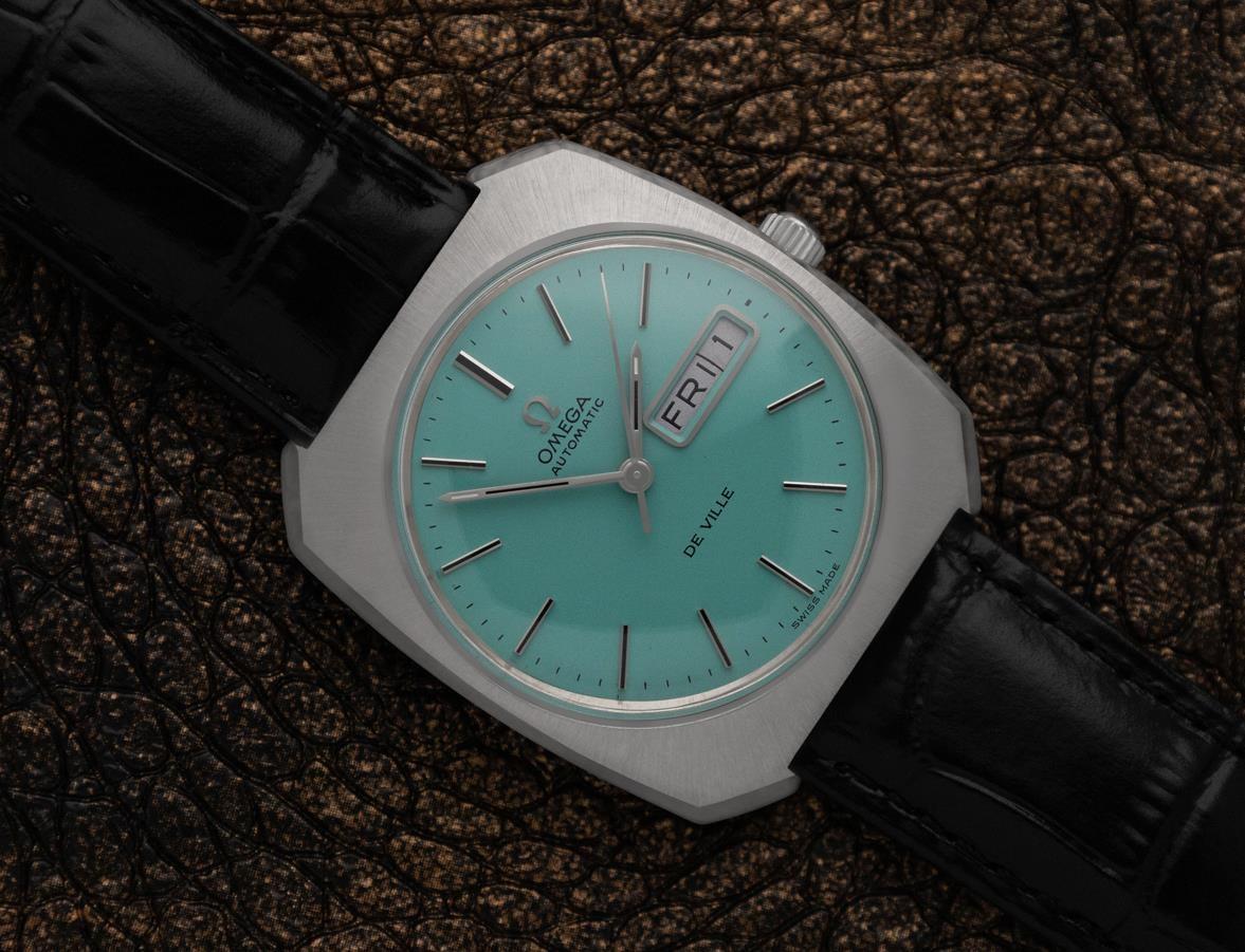 1970 Omega De Ville Vintage Large Mens Automatic Classic Retro Watch - SS For Sale 5