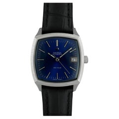 1970 Omega De Ville Vintage Mens Automatic Blue Dial Watch - Stainless Steel