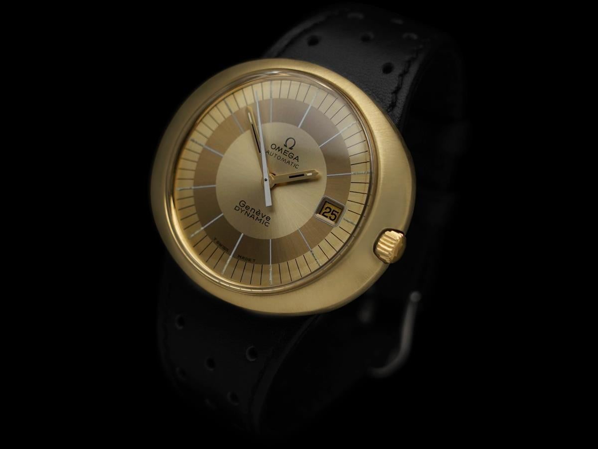 Men's 1970 Omega Dynamic Vintage Mens First Generation Cal. 565 Watch - Gold Plated SS For Sale