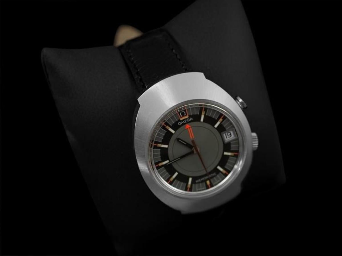 1970 OMEGA SEAMASTER MEMOMATIC Vintage Massiv Herren Retro Wecker Uhr, SS im Angebot 1