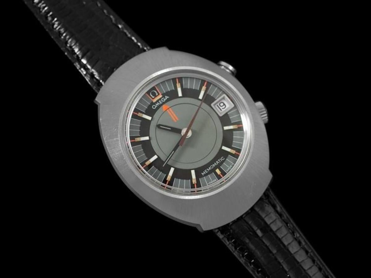 1970 OMEGA SEAMASTER MEMOMATIC Vintage Massiv Herren Retro Wecker Uhr, SS im Angebot 4