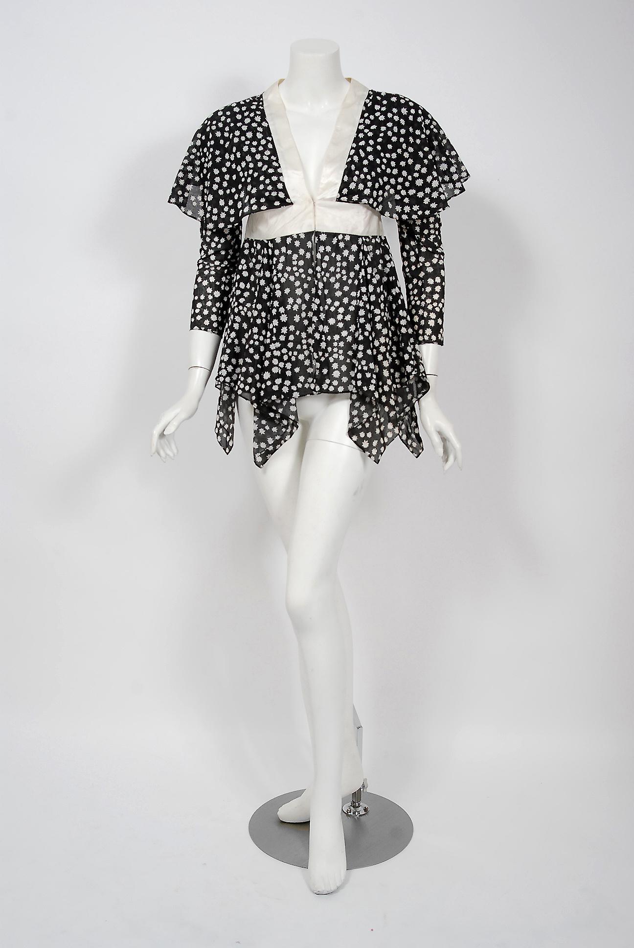 A gorgeous Ossie Clark statement blouse dating back to his 1970 couture collection. Raymond 