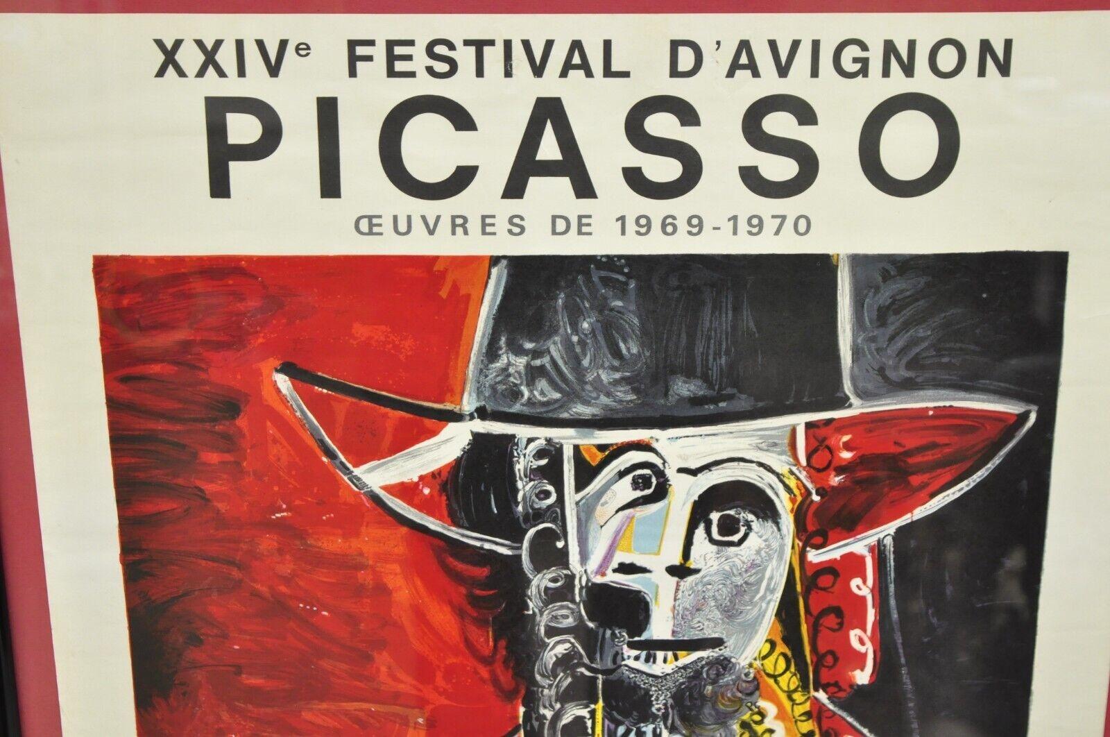 1970 Pablo Picasso Festival D'Avignon Au Palais des Papes Lithograph Poster In Good Condition For Sale In Philadelphia, PA