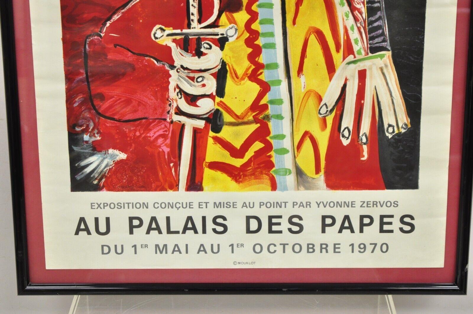 1970 Pablo Picasso Festival D'Avignon Au Palais des Papes Lithographie Poster (Ende des 20. Jahrhunderts) im Angebot