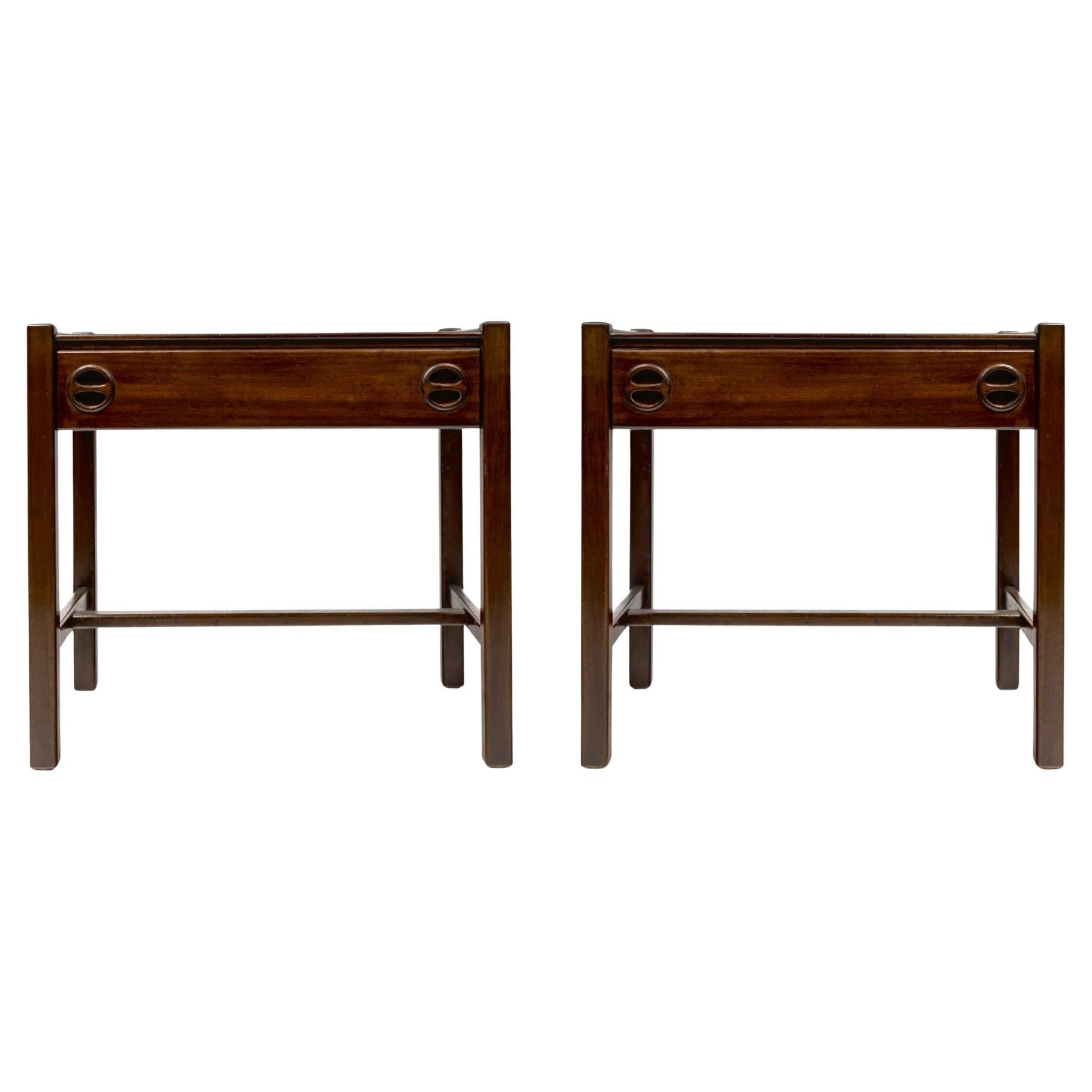 1970 Pair of bedside tables by Jacques Hauville for Roche Bobois For Sale