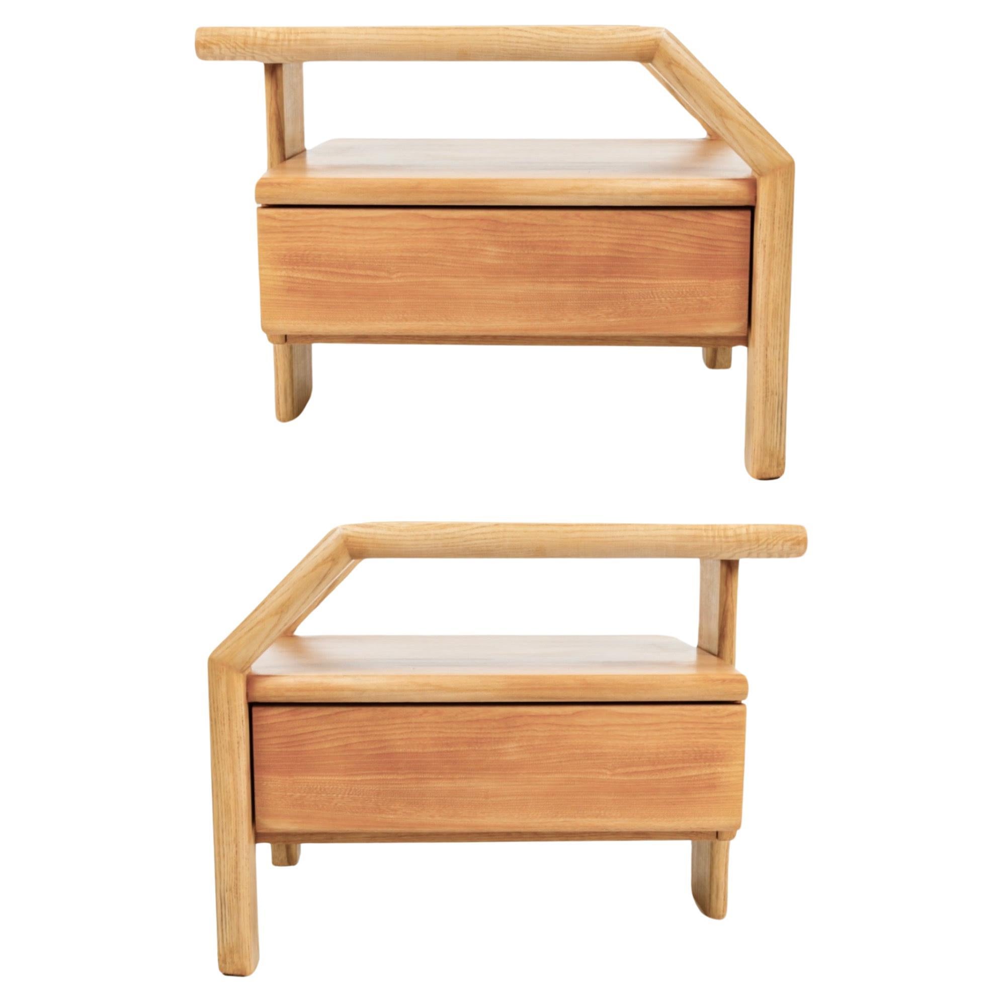 1970 Pair of bedside tables by Maison Roche 2