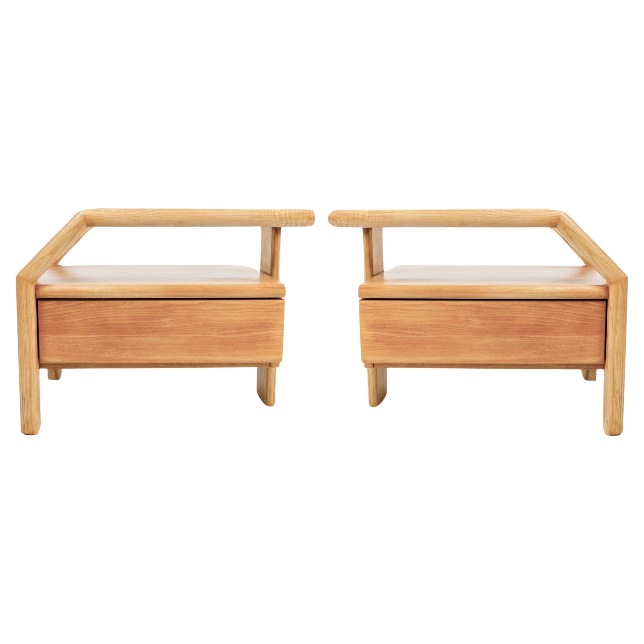 1970 Pair of bedside tables by Maison Roche