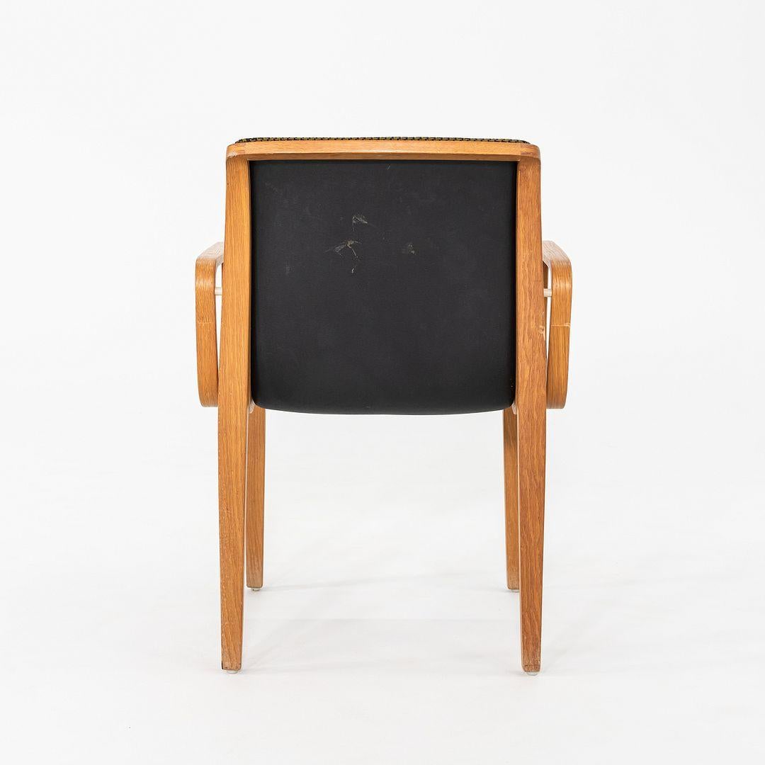 1970 Pair of Bill Stephens 1300 Series Dining Chairs in Green Fabric and Birch For Sale 4