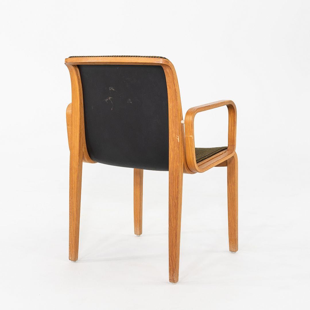1970 Pair of Bill Stephens 1300 Series Dining Chairs in Green Fabric and Birch For Sale 5