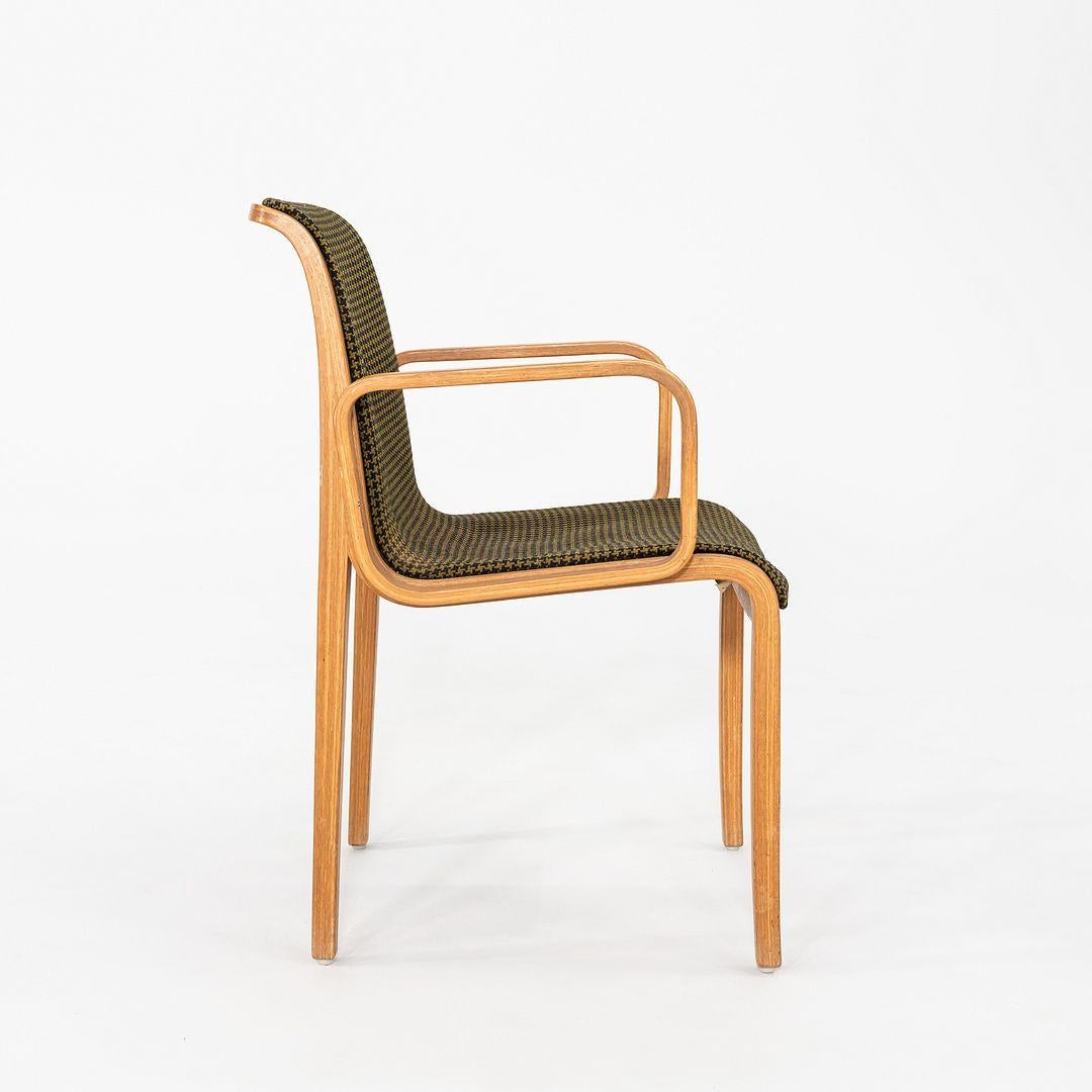 1970 Pair of Bill Stephens 1300 Series Dining Chairs in Green Fabric and Birch For Sale 6