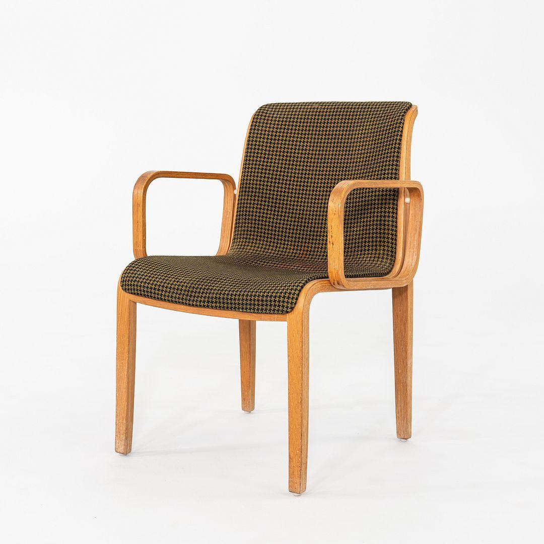 Modern 1970 Pair of Bill Stephens 1300 Series Dining Chairs in Green Fabric and Birch For Sale