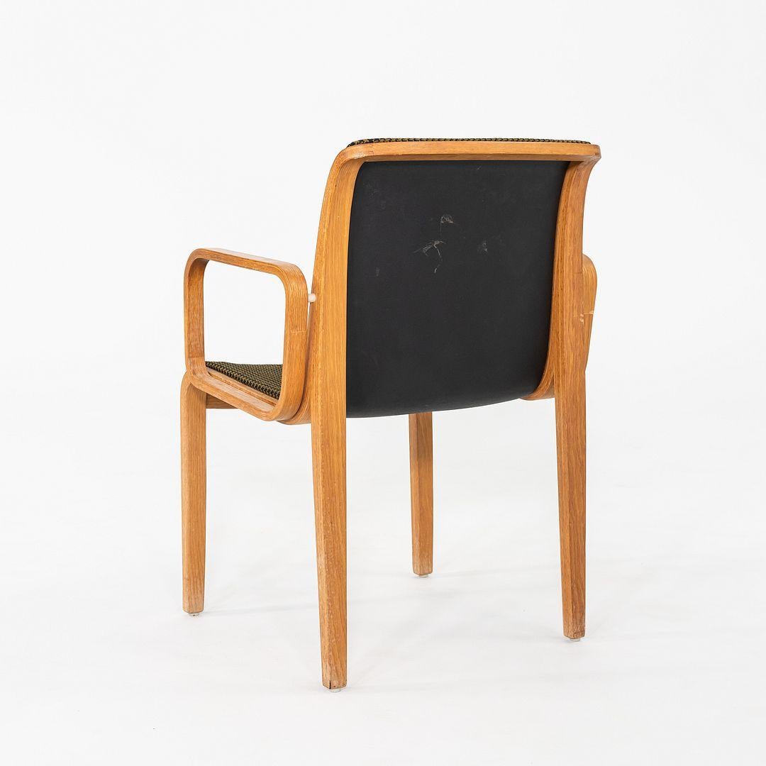 1970 Pair of Bill Stephens 1300 Series Dining Chairs in Green Fabric and Birch In Good Condition For Sale In Philadelphia, PA