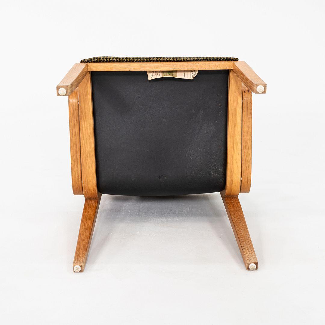 1970 Pair of Bill Stephens 1300 Series Dining Chairs in Green Fabric and Birch For Sale 2