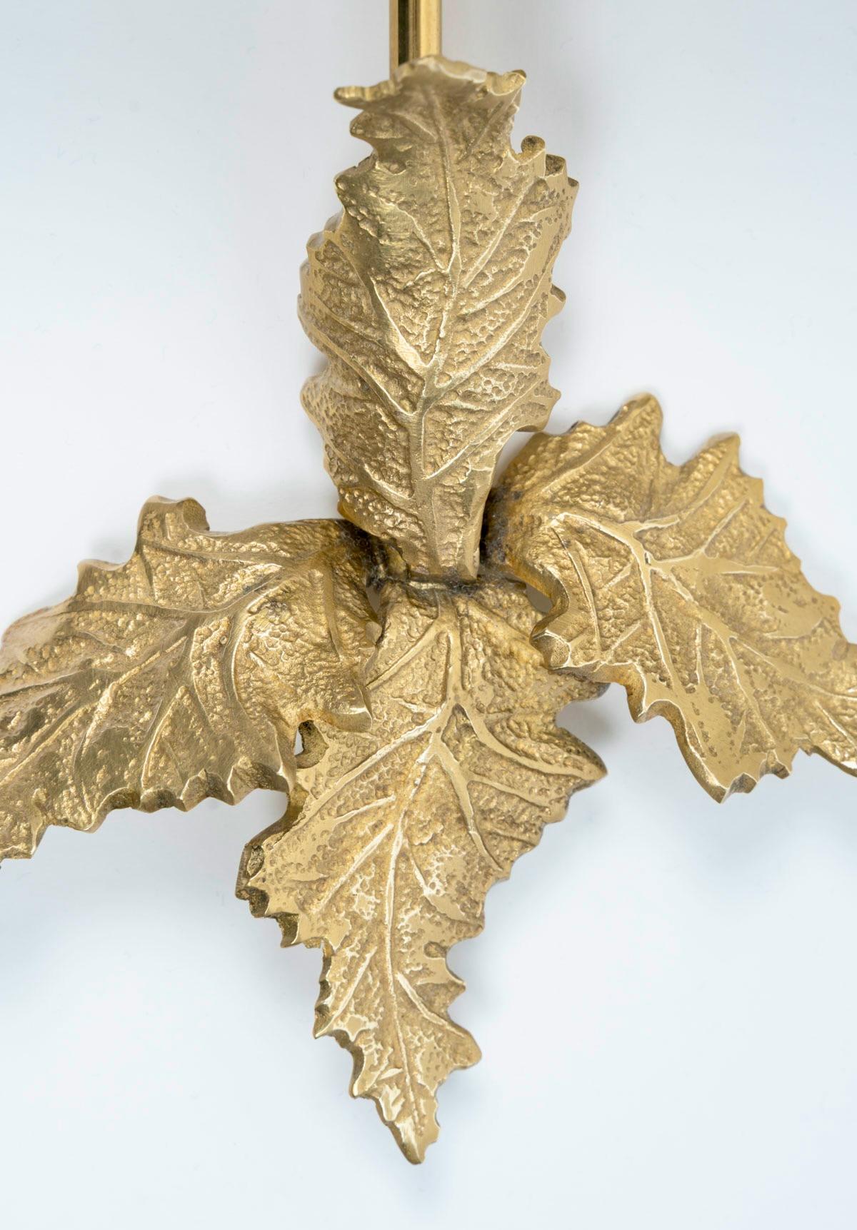 1970 Pareja de apliques de bronce de Maison Charles finales del siglo XX en venta