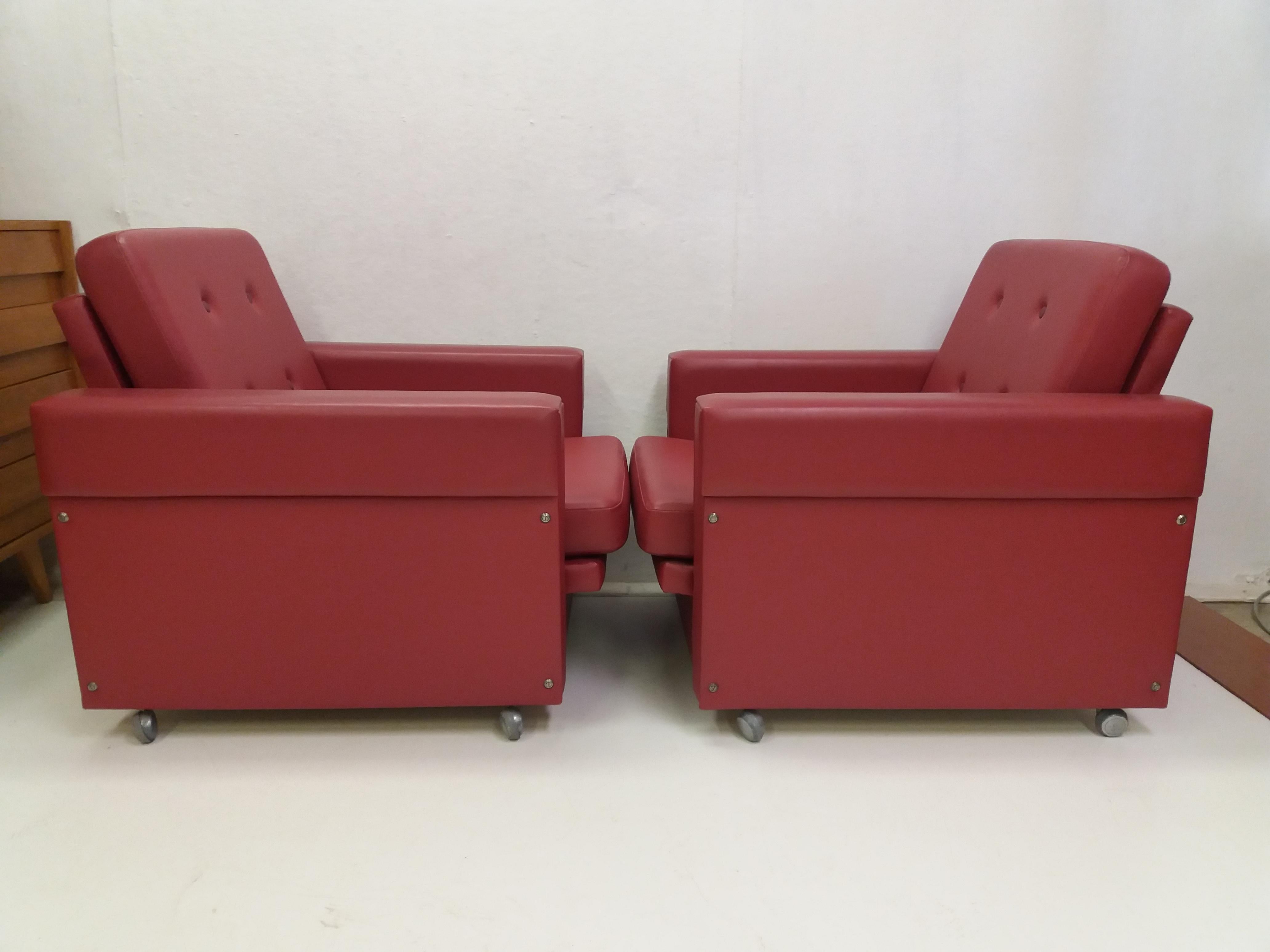 1970 Pair of Brussels Style Armchairs, Czechoslovakia For Sale 6
