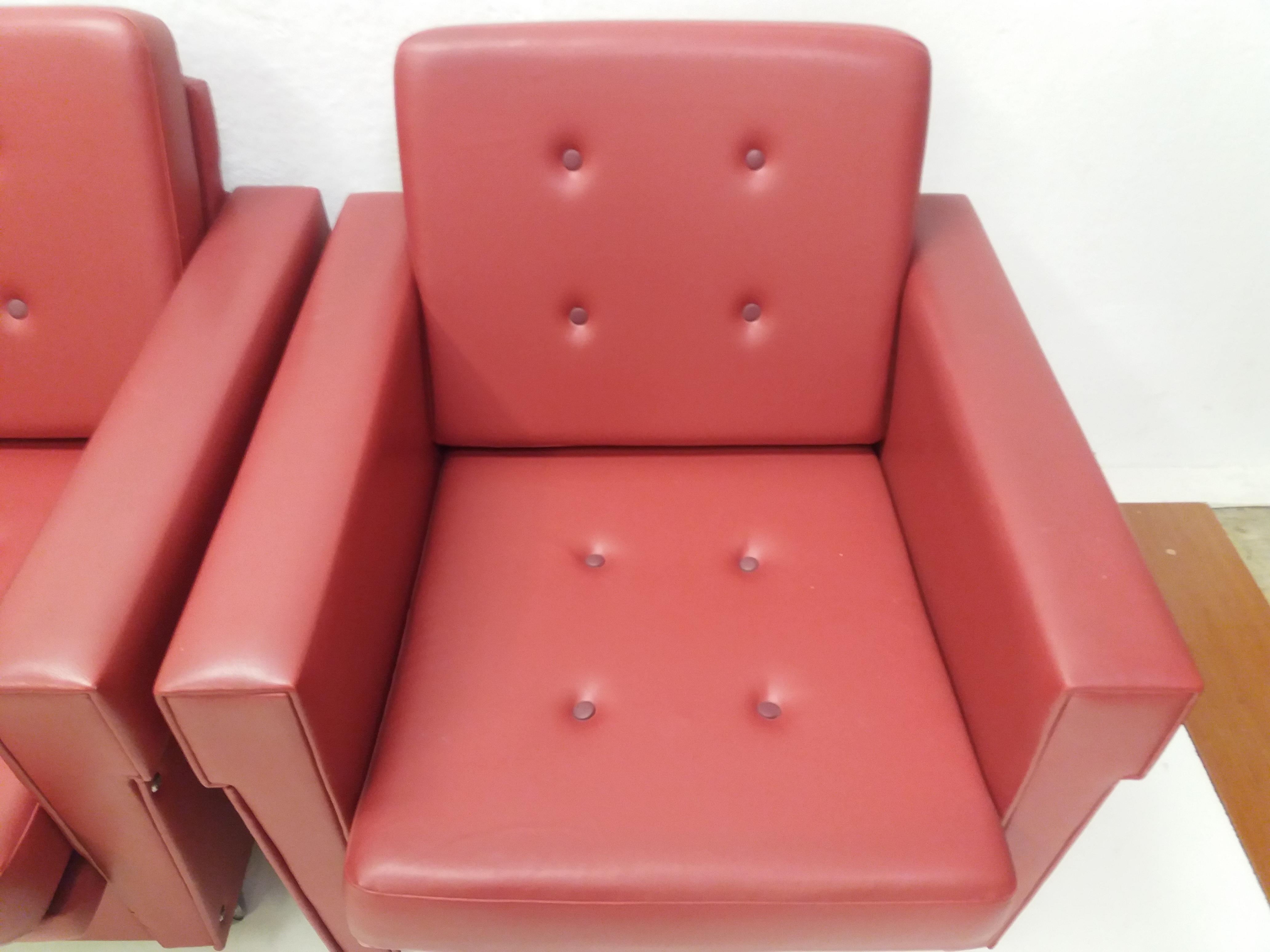 1970 Pair of Brussels Style Armchairs, Czechoslovakia For Sale 1