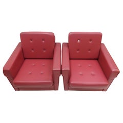 Retro 1970 Pair of Brussels Style Armchairs, Czechoslovakia