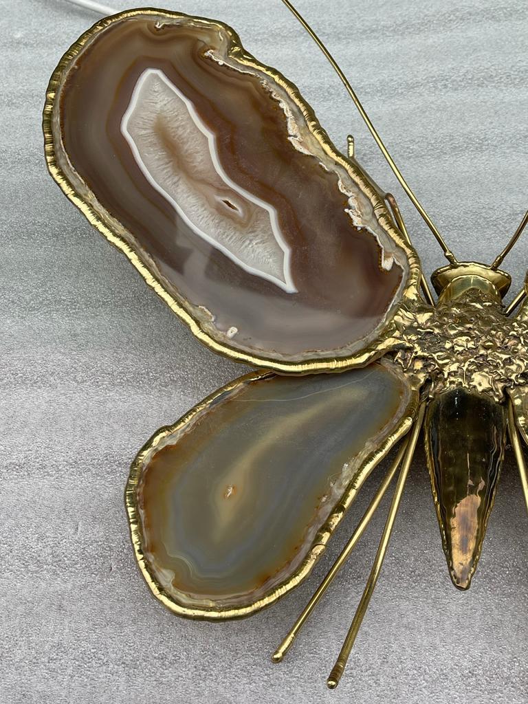 1970′ Pair of Butterfly Sconces Bronze/Brass, Duval Brasseur or Isabelle Faure 7