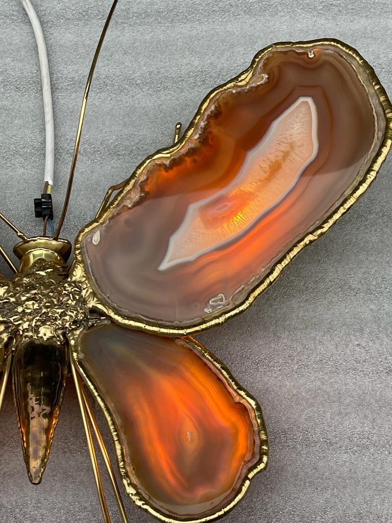 1970′ Pair of Butterfly Sconces Bronze/Brass, Duval Brasseur or Isabelle Faure 10