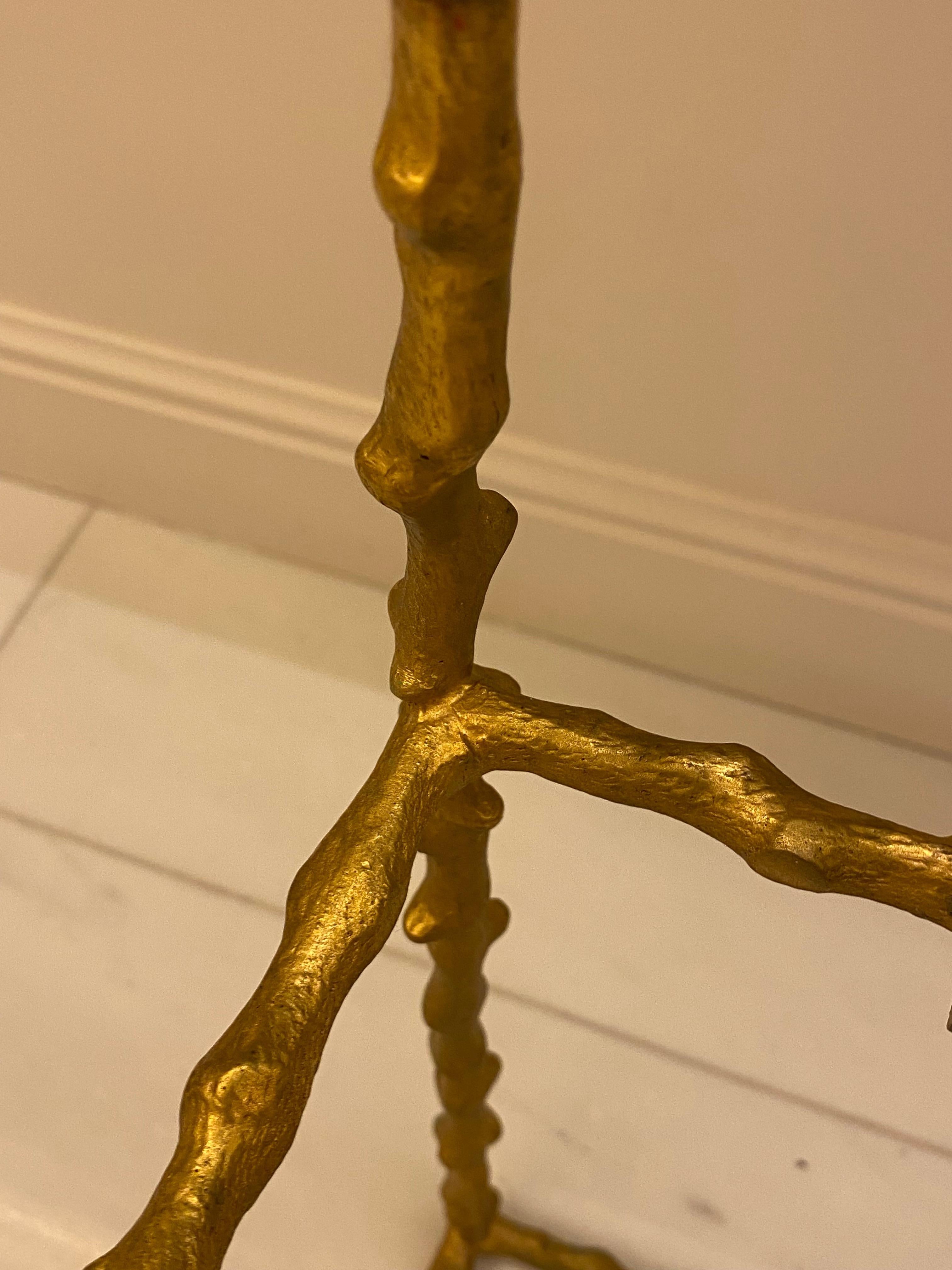 1970 ' Coppia di divani nello stile della Maison Jansen, dorati  Bronzo 50 X 37 in vendita 6