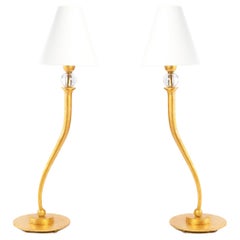Vintage 1970 Pair of Lamps by Maison Roche