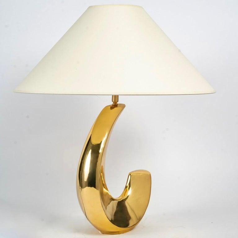1970 Pair of lamps in solid brass Pierre Cardin In Good Condition For Sale In Saint-Ouen, FR