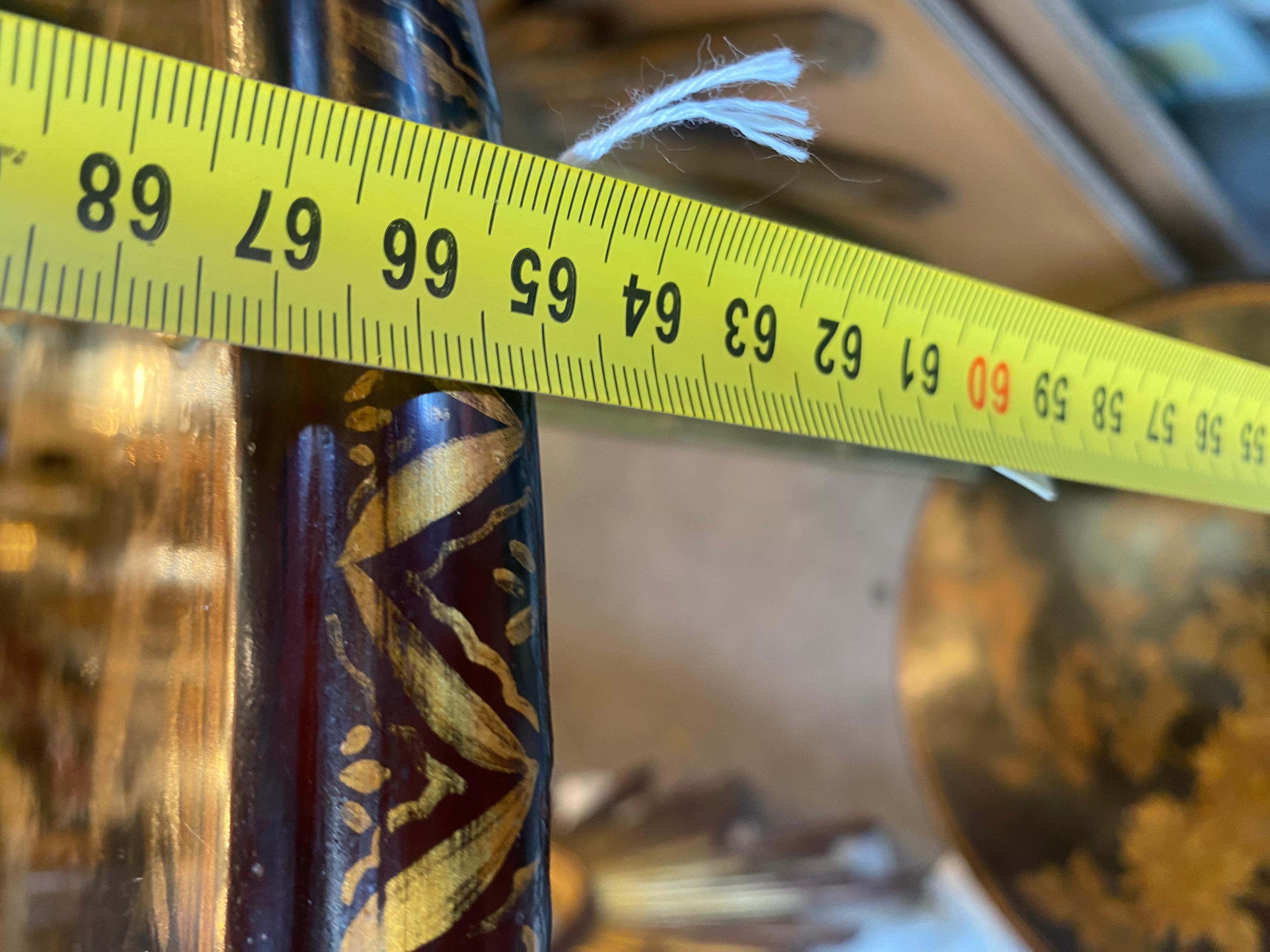 1970′ Coppia di tavolini con piedistallo Maison Baguès in bambù e bronzo dorato in vendita 1