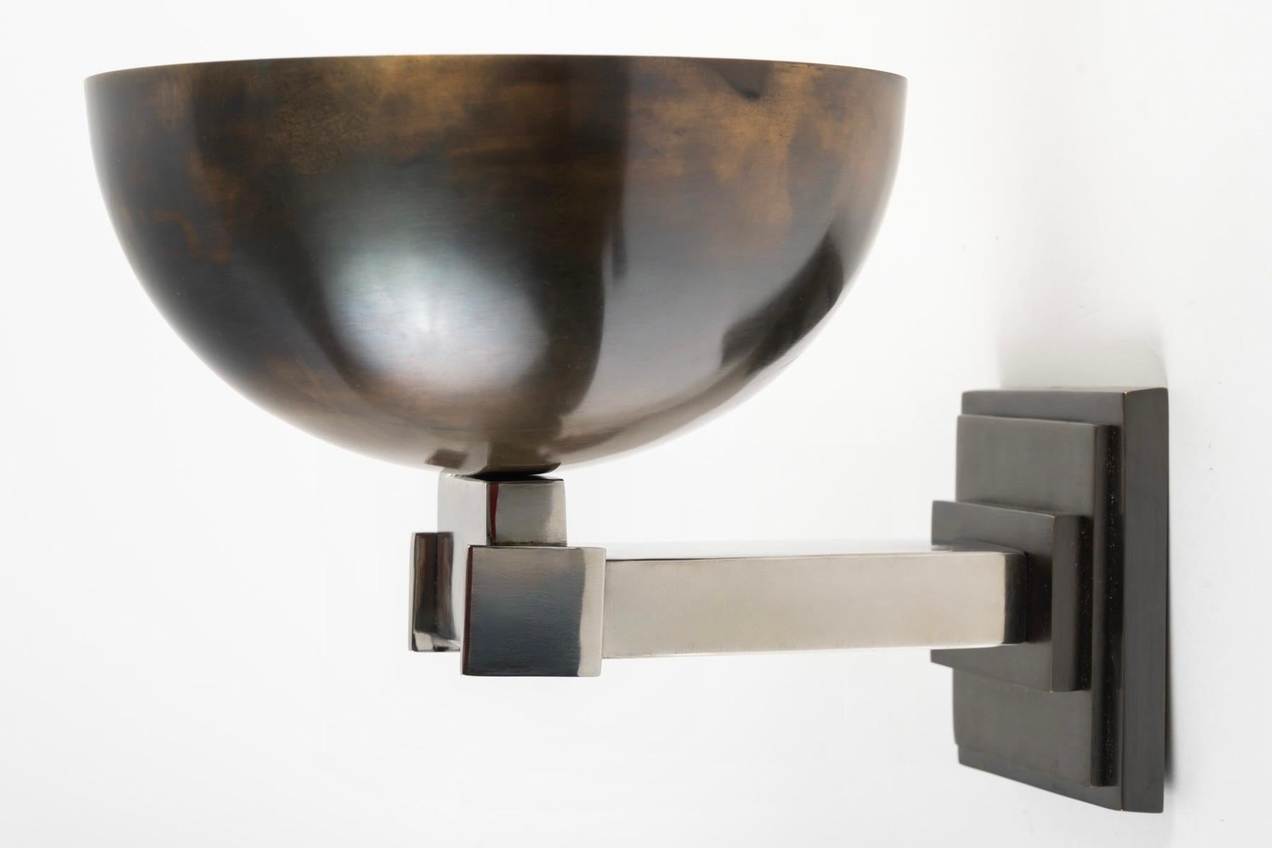 1970 Paar schalenförmige Wandleuchten von Maison Roche (Französisch)