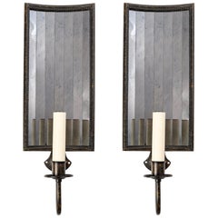 Vintage 1980 Pair of Mirror Sconces Vaughan House  