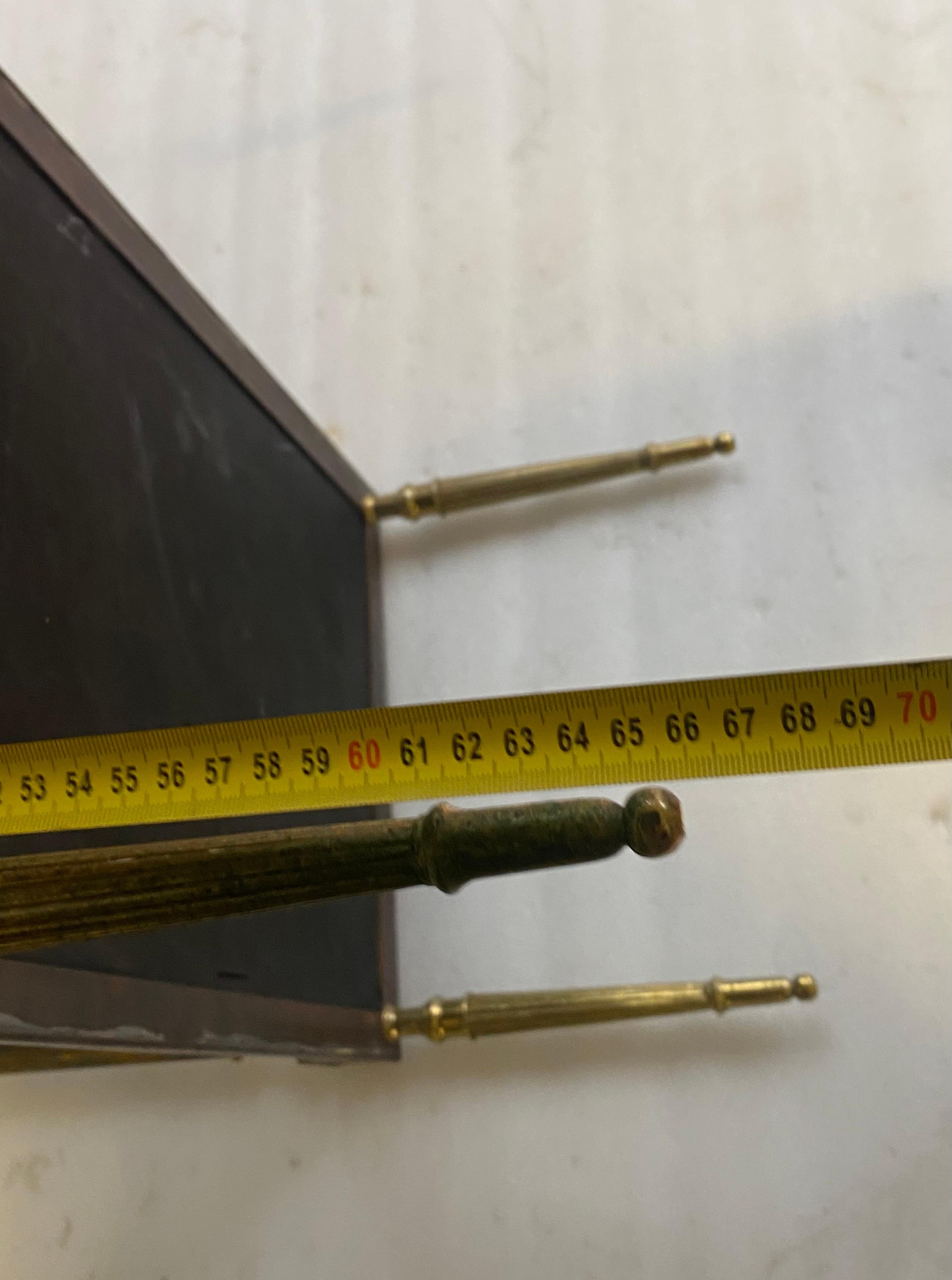 1970′ Pair of Rectangular Bronze Side Tables Maison Jansen Chinese Lacquer Trays For Sale 2