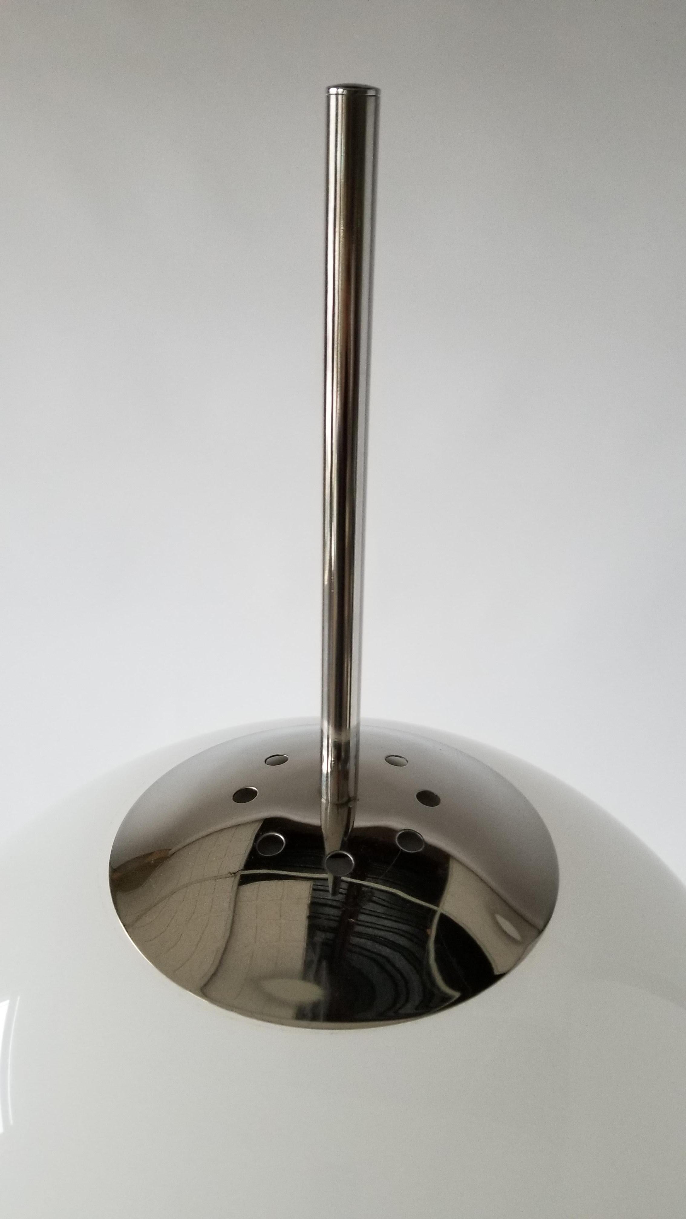 1970  Reggiani Acrylic Shade on Chrome Floor Lamp, Italy 3