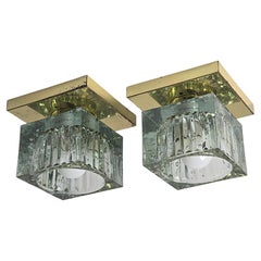 1970 Pair of Sciolari Flush Mount for Lightolier , USA