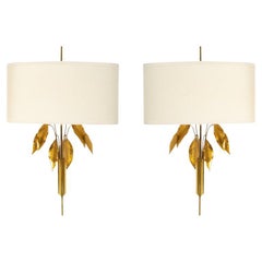 1970 Pair of Sconces "Feuillage" by Maison Charles, Paris