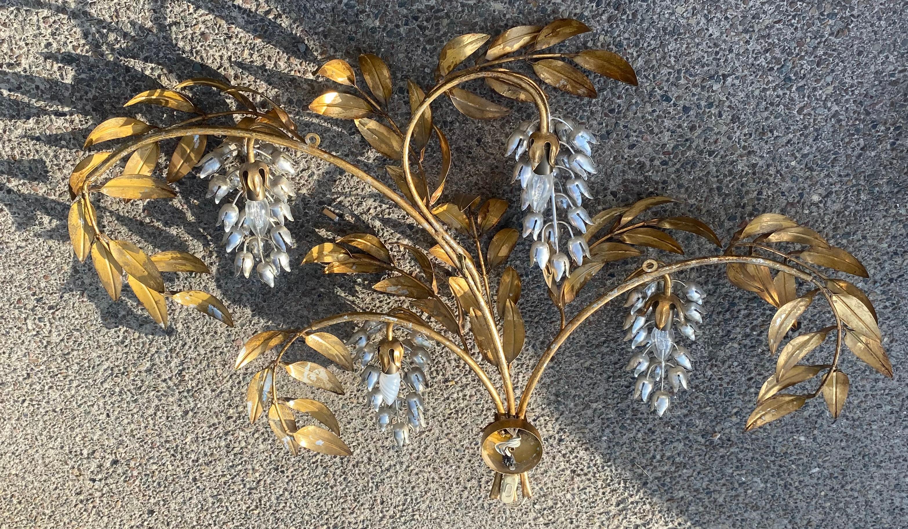 1970′ Pair of Sconces or Similar to 4 Glycines, 130X 80 cm Hans Kogl For Sale 2