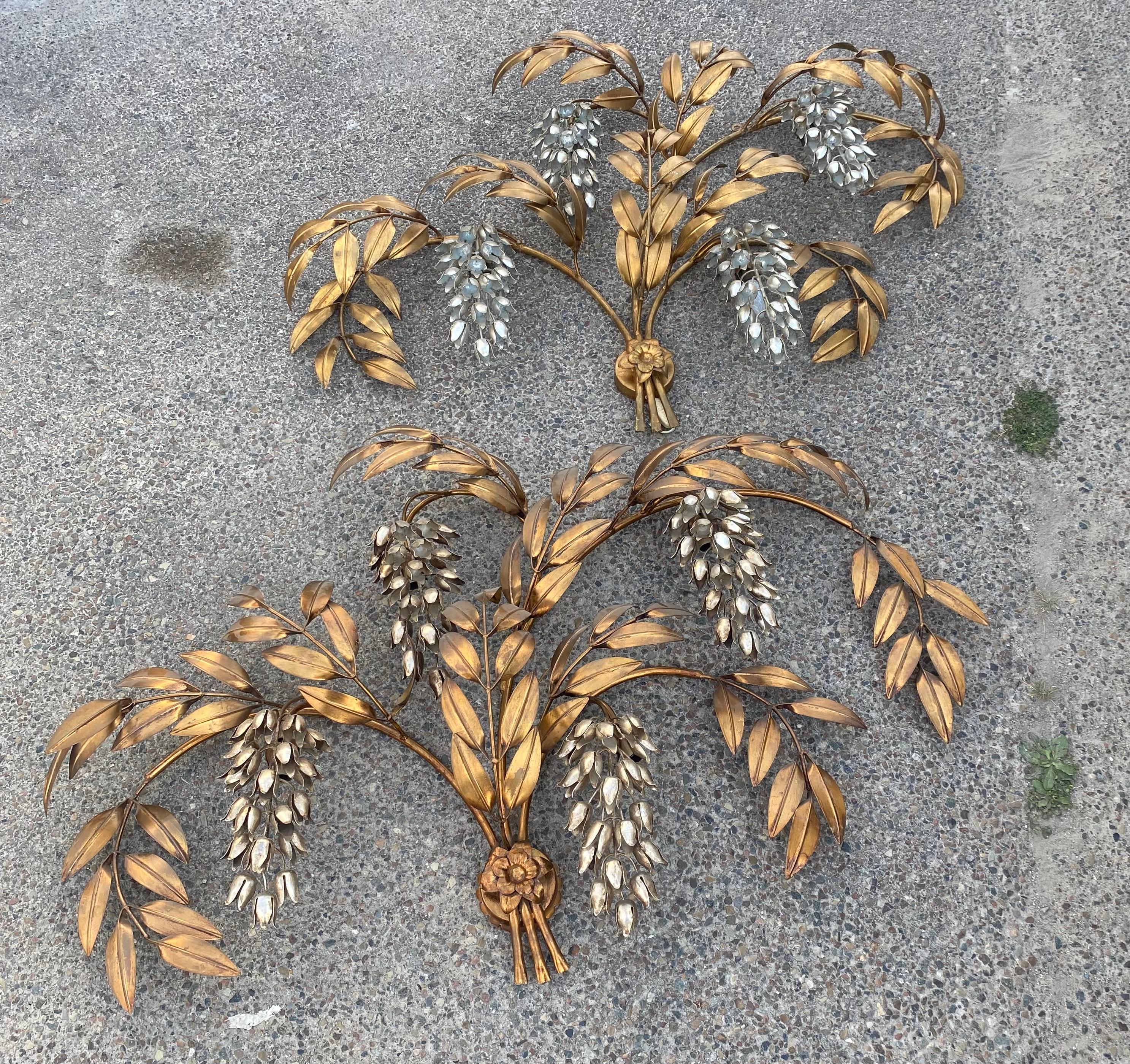 1970′ Pair of Sconces or Similar to 4 Glycines, 130X 80 cm Hans Kogl For Sale 4