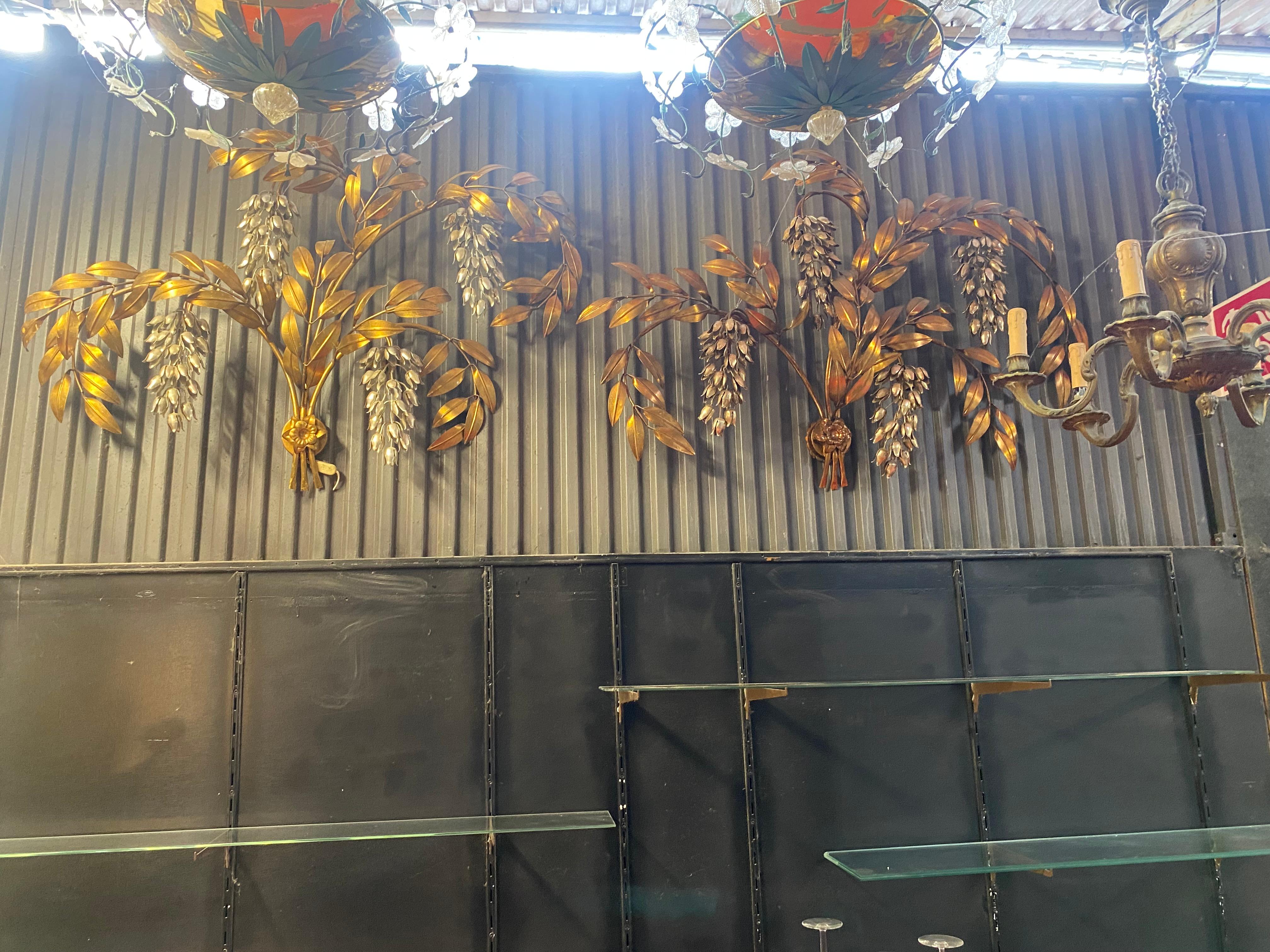 1970′ Pair of Sconces or Similar to 4 Glycines, 130X 80 cm Hans Kogl For Sale 8