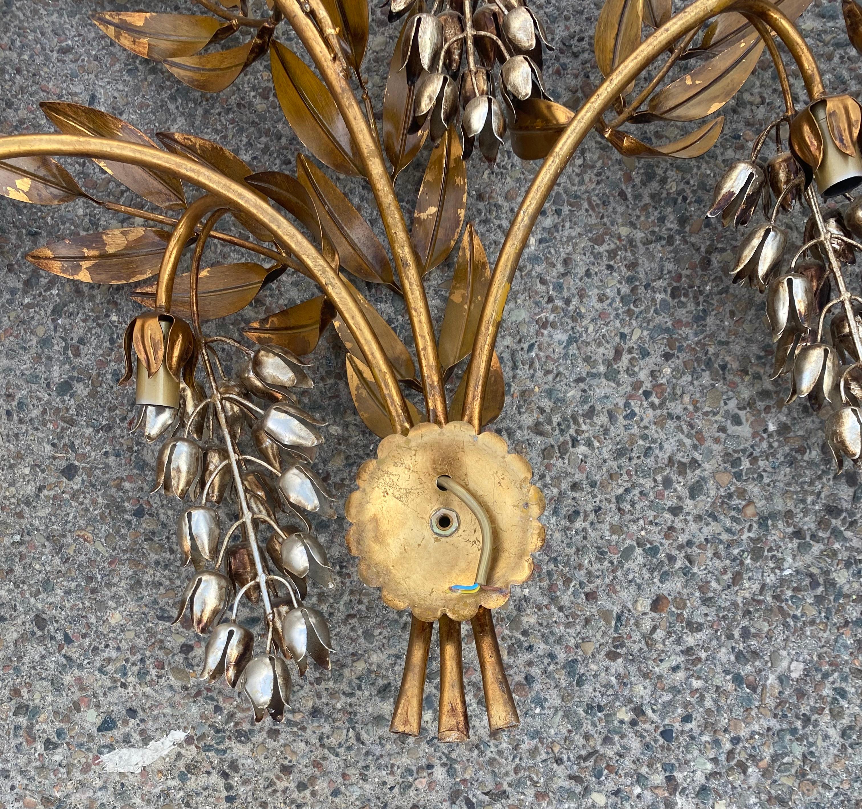 1970′ Pair of Sconces or Similar to 4 Glycines, 130X 80 cm Hans Kogl In Good Condition For Sale In Paris, FR