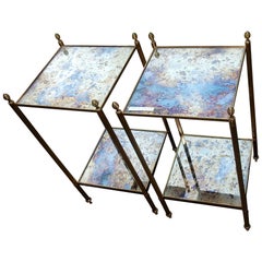 1970 Pair of Stools in the Style of Maison Bagues