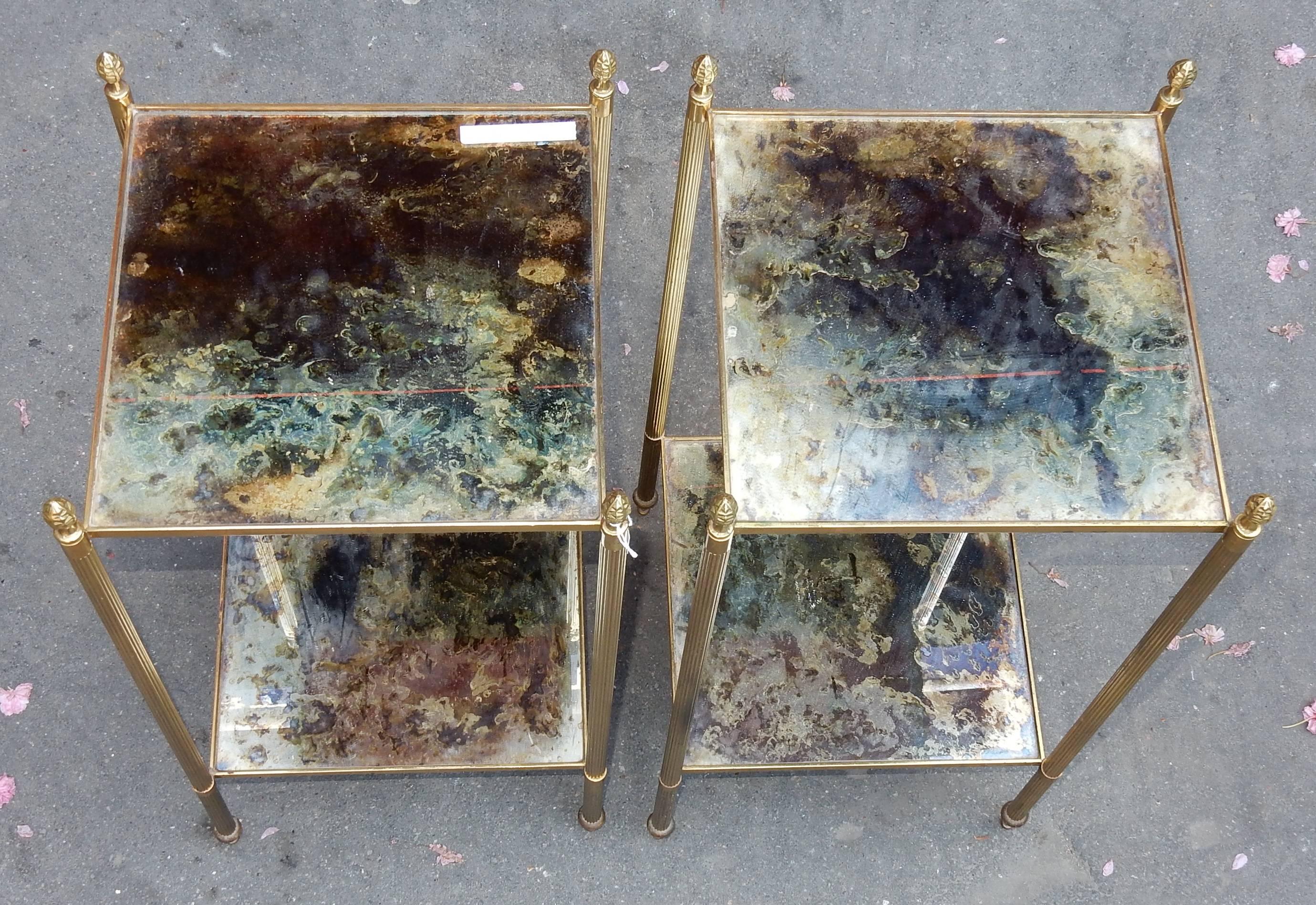 Late 20th Century 1970 Pair of Stools in the Style of Maison Bagues