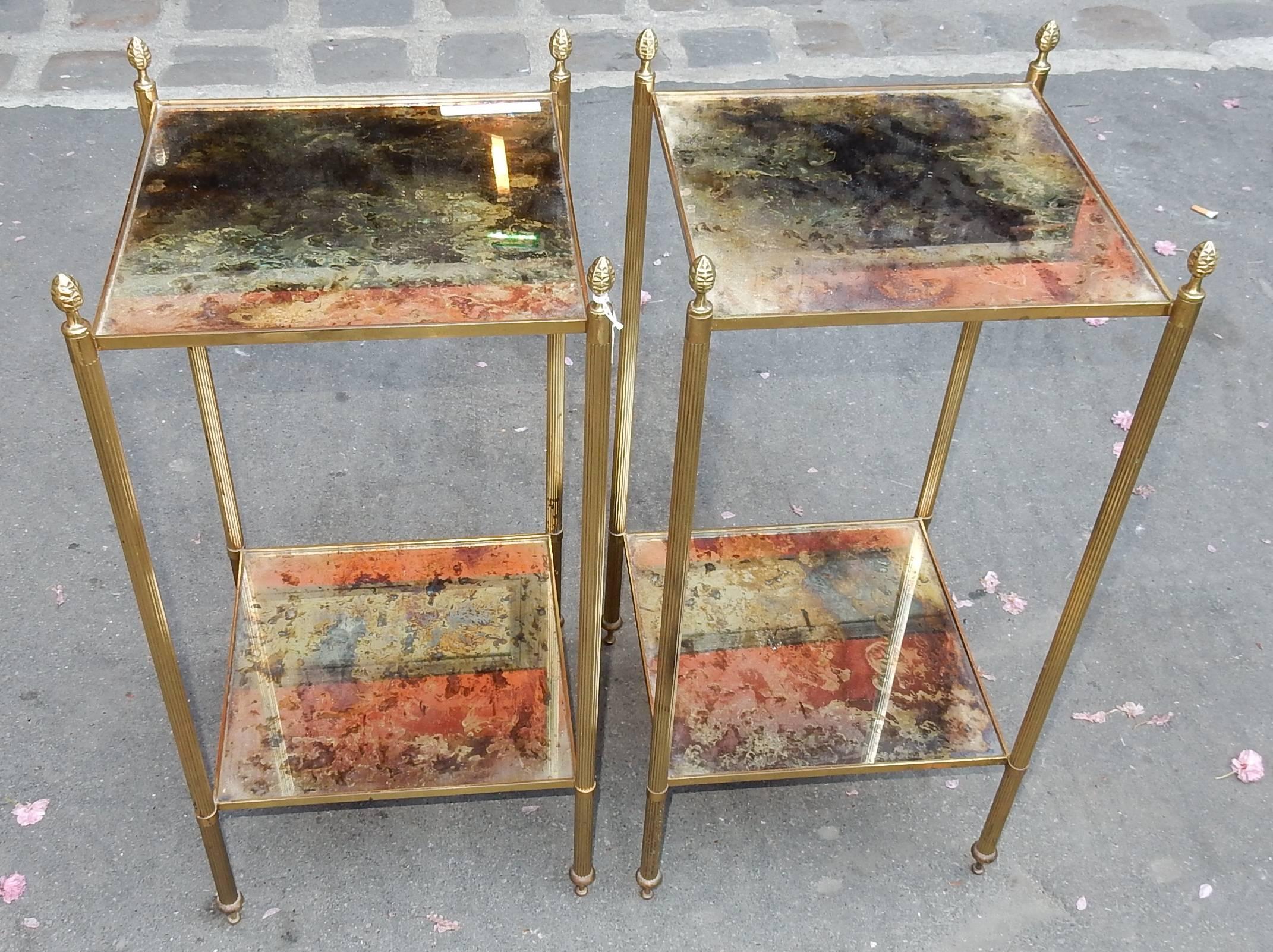 1970 Pair of Stools in the Style of Maison Bagues 1