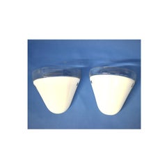 1970, Pair of Vintage Wall Lamps, Leucos Production