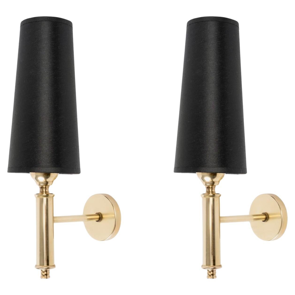 1970 Pair of wall lamps by Maison Roche