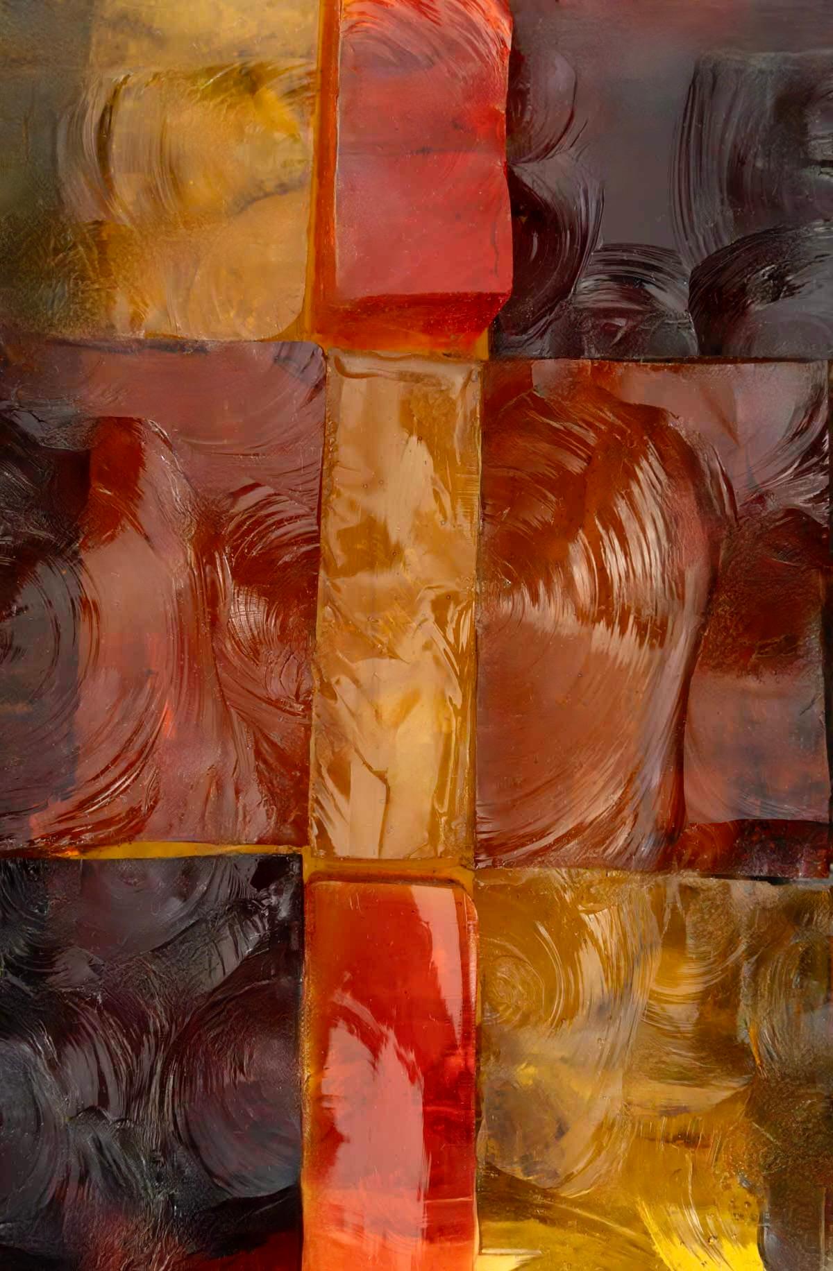 Fin du 20e siècle 1970 Paire d'appliques en verre coloré signées Jean Simon Labret en vente