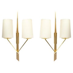 1970 Pair of Wall Sconces Maison Roche