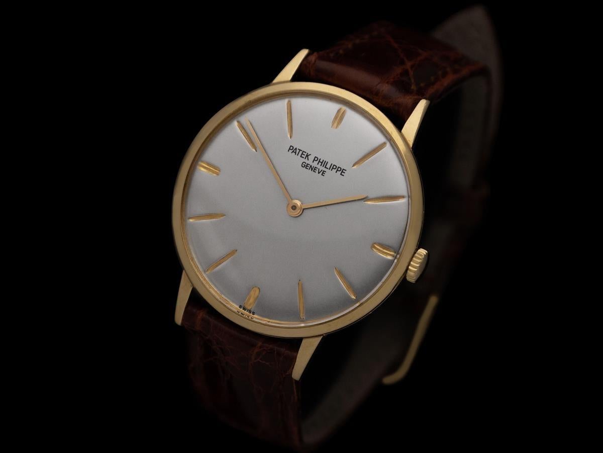 1970 Patek Philippe Vintage Reloj de Caballero de cuerda manual Ref. 3468 Reloj de vestir de oro de 18 quilates en Excelente estado para la venta en Suwanee, GA