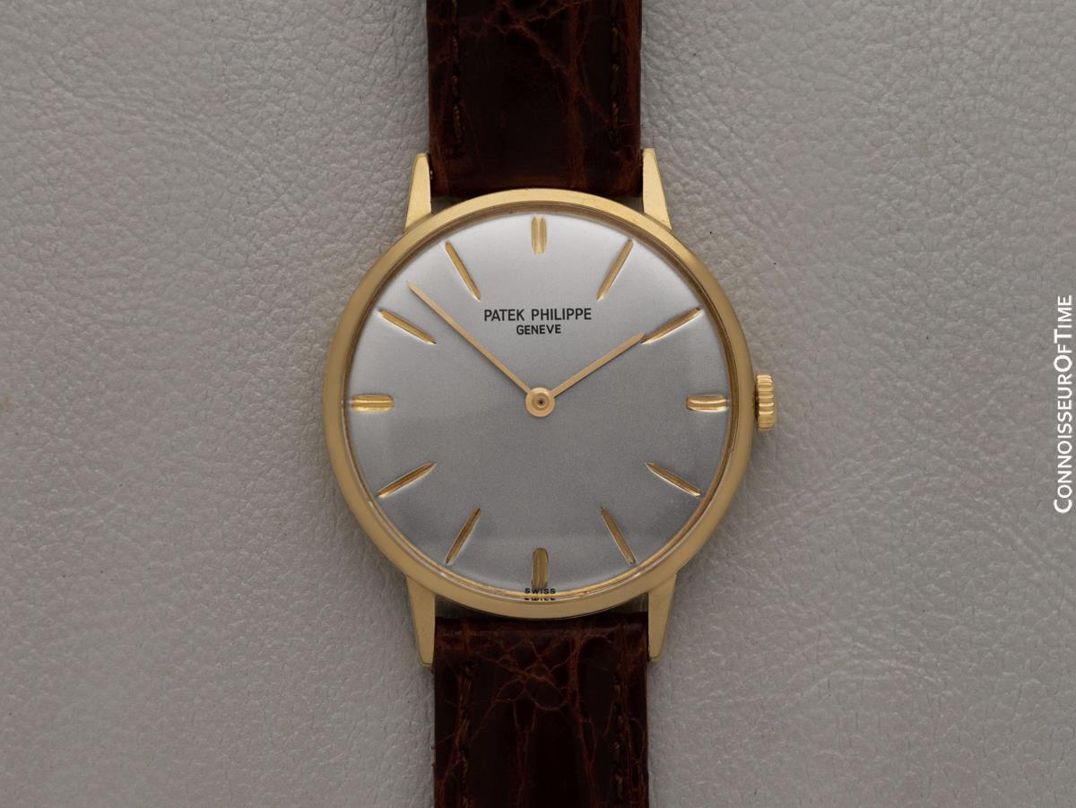 1970 Patek Philippe Vintage Mens Handwound Ref. 3468 18K Gold Dress Watch im Angebot 4
