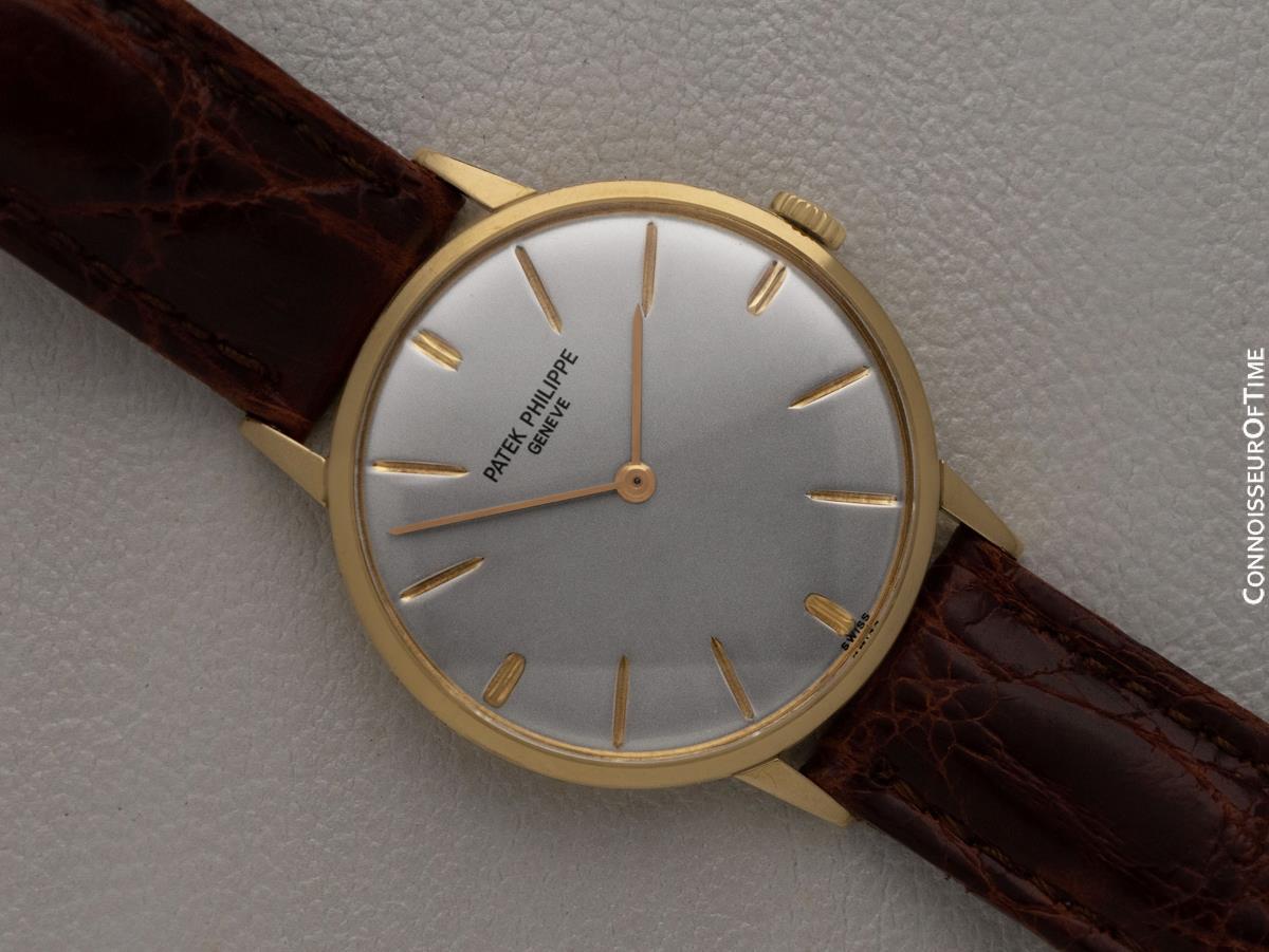 1970 Patek Philippe Vintage Mens Handwound Ref. 3468 18K Gold Dress Watch im Angebot 5