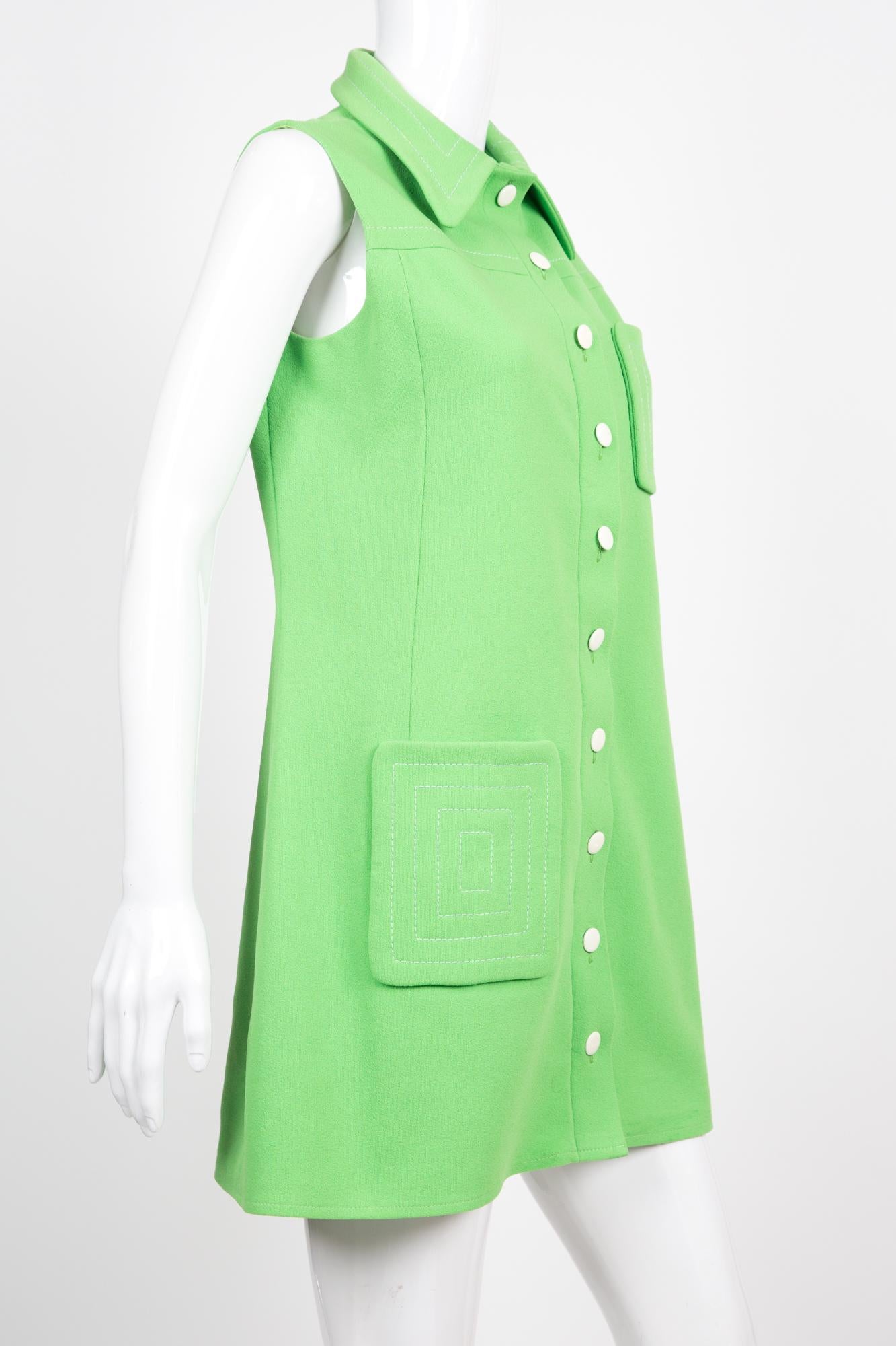 Mini abito verde di Pierre Cardin 