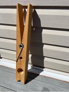 1970 pop art wood oversized clothespin